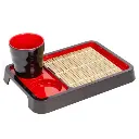 Zaru Soba Set (Black-Red)